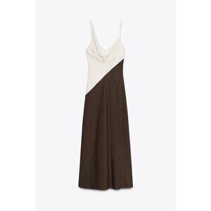 ZARA CONTRAST MIDI DRESS